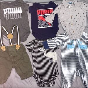 0-3 month Puma, carters , little lad Infant Apparel lot